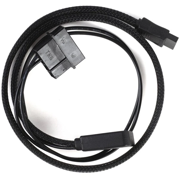 SilverStone Adapterkabel SST-CP10, 1x 4-Pin-5,25" + 1x Slim-SATA > 1x 7-Pin-SATA – Bild 2