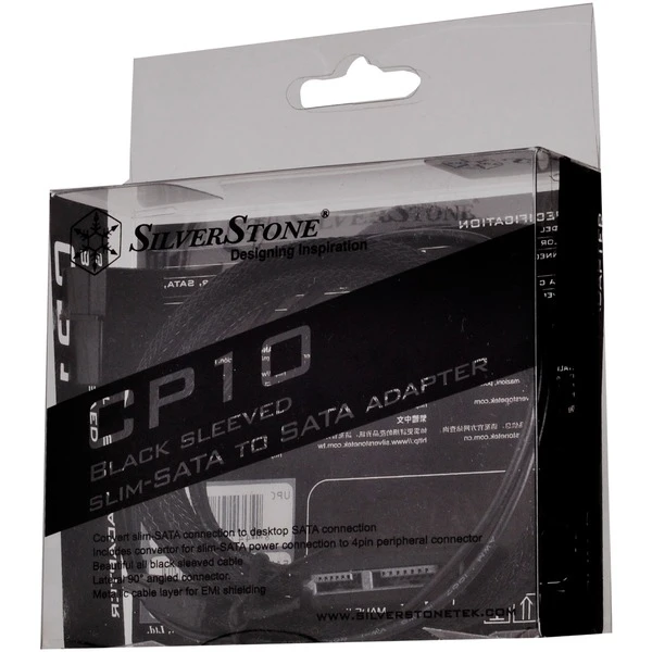 SilverStone Adapterkabel SST-CP10, 1x 4-Pin-5,25" + 1x Slim-SATA > 1x 7-Pin-SATA – Bild 4