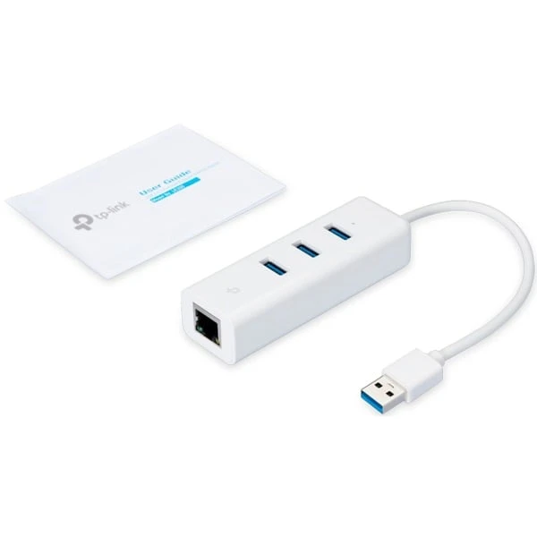 TP-Link 3-Port-USB3.0-Hub & Gigabit-Ethernet-Adapter, USB-Hub – Bild 3