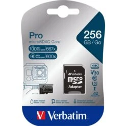Verbatim Pro U3 256GB MicroSDXC, Speicherkarte
