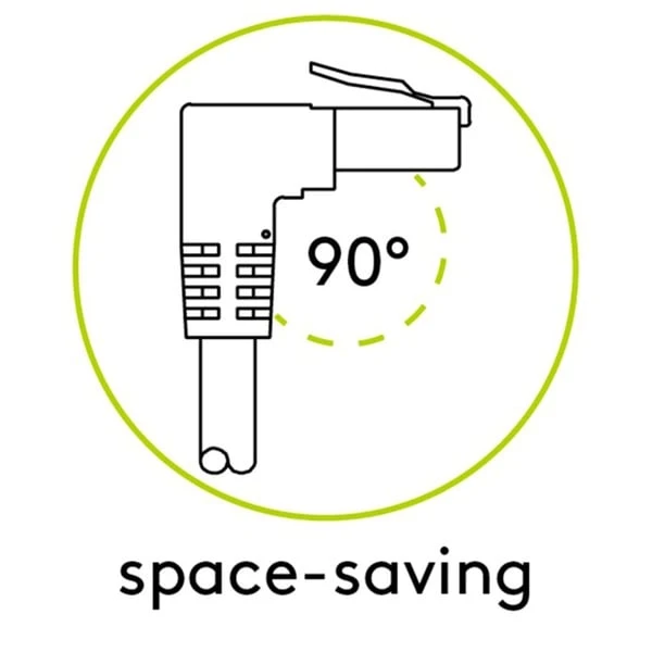 Goobay Patchkabel Cat.6 U/UTP, 1x 90° Gewinkelt – Bild 2