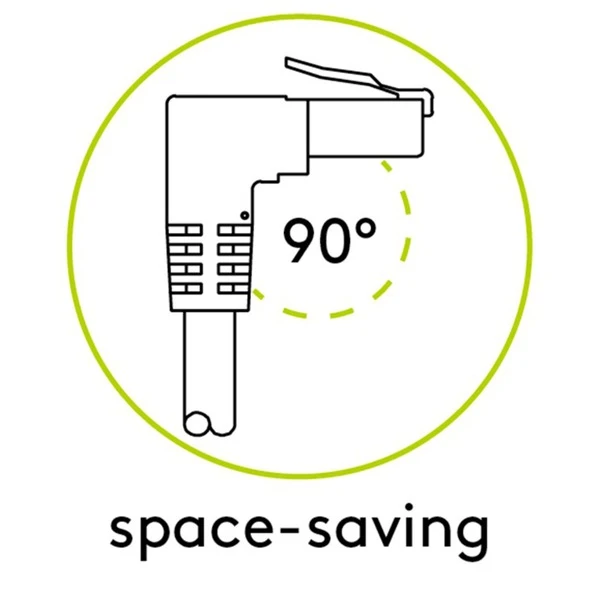 Goobay Patchkabel Cat.6a U/UTP, 1x 90° Gewinkelt – Bild 2