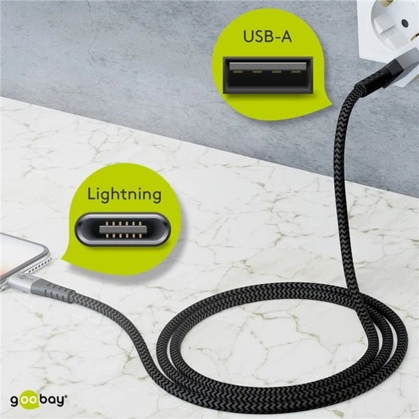 Goobay USB 2.0 Adapterkabel, USB-A Stecker > Lightning Stecker – Bild 4