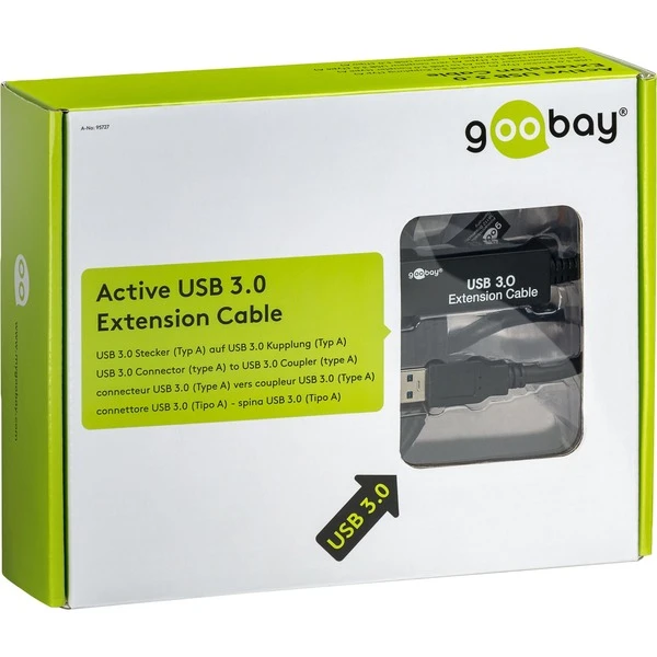 Goobay USB 3.2 Gen 1 Aktivverlängerungskabel, USB-A Stecker > USB-A Buchse – Bild 2
