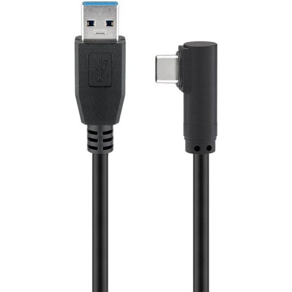 Goobay USB 3.2 Gen 1 Kabel, USB-A Stecker > USB-C Stecker 90°