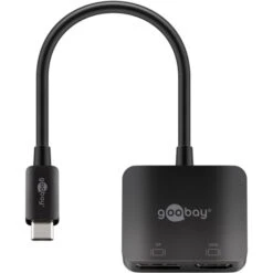Goobay USB Adapter, USB-C Stecker > HDMI + DisplayPort Buchse