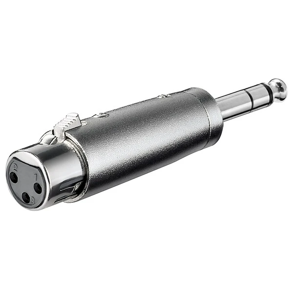 Goobay XLR Adapter, AUX Klinke 6,35mm Stereo > XLR Buchse 3Pin